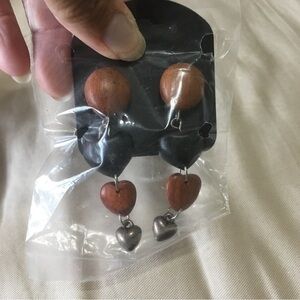Chunky star and circle dangle earrings
